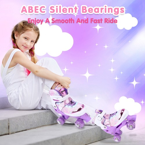 Purple girls quad skates - purple,